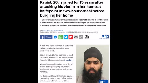 Diljeet Grewal UK rapist jailed for 15 years