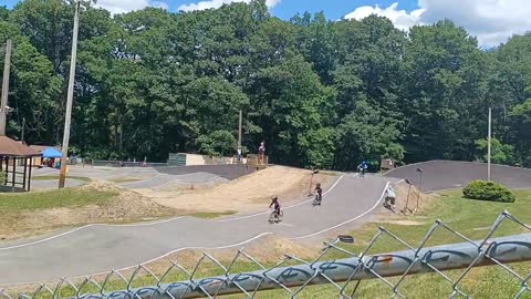 David taking first place at State Qualifier at Johnstown's BMX track.