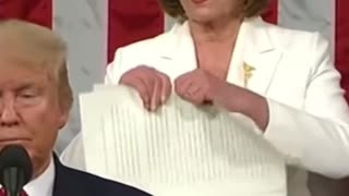 Nancy Pelosi ripping Trump's speech