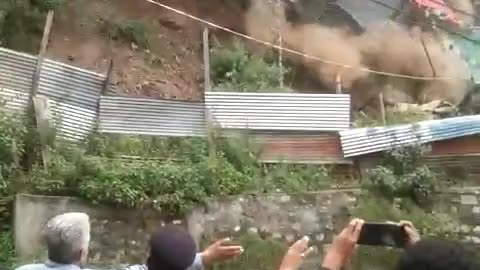 Landslide in Nainital #destruction