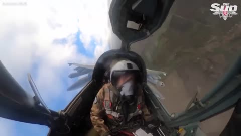 Russian fighter planes carry out devastating airstrikes on Ukrainian positions