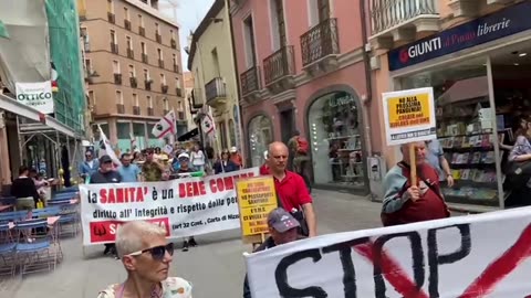 Manifestazione Cagliari chiama Ginevra risponde: NO TRATTATO OMS