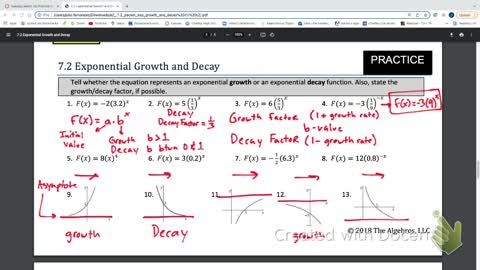 Im3 Alg 2 CC 7.2 Exponential Growth and Decay Part 1