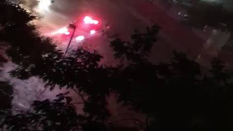 Firefighters Rescue People from Flooded Street in The Bronx
