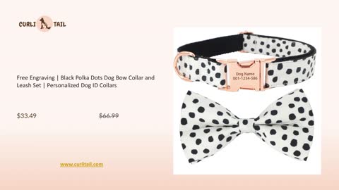 Dog collar with bow | Personalized Dog Collars