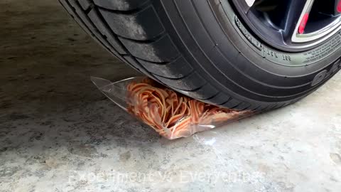 Most satisfying car tire crushing video