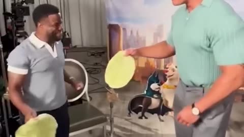 Kevin Hart & The Rock Try The Tortilla Slap Challenge