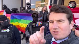 Alex Stein Confronts Armed Antifa’s Guarding Drag Queen Story Time in Denton, Texas