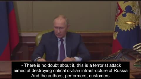 Putin accuses Ukraine of Crimea bridge explosion