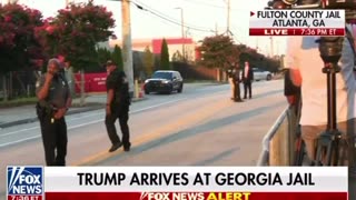 Trump Arriving at Georgia Jail