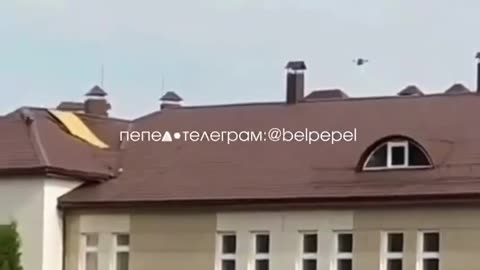 Russian Policeman in Belgorod Tries to Bring Down Ukrainian Drone with a Whistle