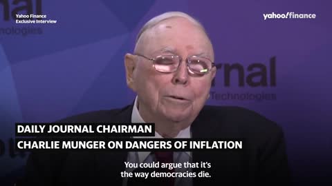 Inflation is how ‘democracies die’_ Charlie Munger-NEWS OF WORLD