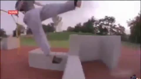 Injury funny parkour