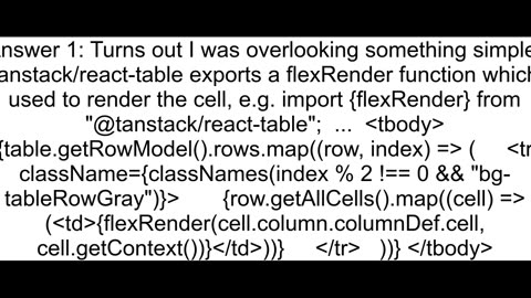 React table v8 how to render custom cell content