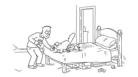 Bed Sheets - Simon's Cat SHORTS #58