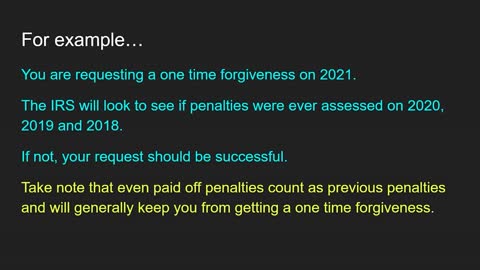 IRS One Time Forgiveness - How It Works and How To Get It