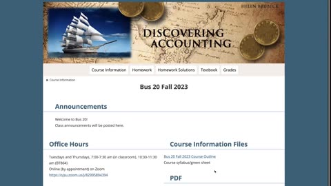 Bus 20 Website Introduction Fall 2023