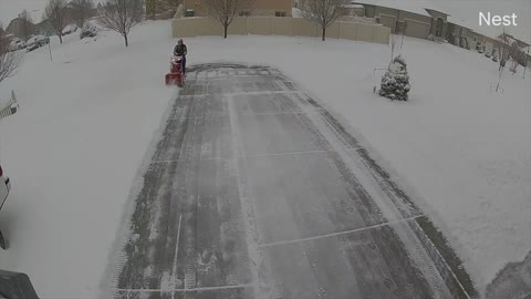 How to snow blow a driveway in under a minute