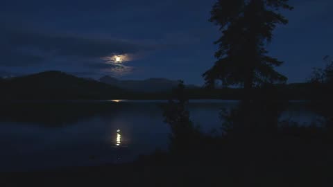 relaxing river at night