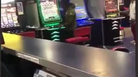 Gambler Loses Everything and Trashes Slot Machines