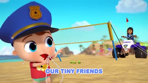 Beach Rescue Team Song ( Saving Turtles ) _ Little Angel Kids Songs & Nursery Rhymes