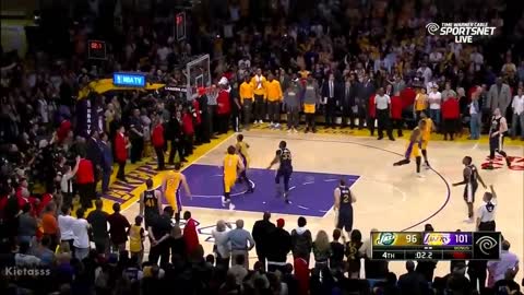 Kobe Bryant Amazing last 3 minutes in his FINAL GAME vs Jazz (04_13_16)