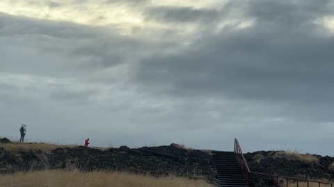 Giant Wave Crashing on the cost of Iceland - 4K