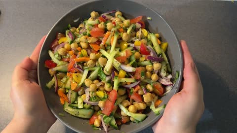 Easy And Healthy Chickpea Salad Recipe __