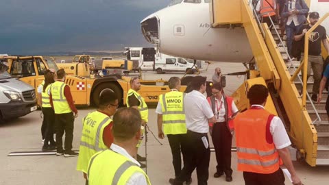 Heavy Hail Destroyed Part Of The Fuselage And Cabin Windows Of An Austrian Airlines A320 Flight