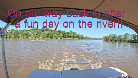 Pontoon trip on a spring day