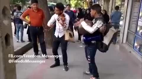 Amazing Street Performance by 2 young men
