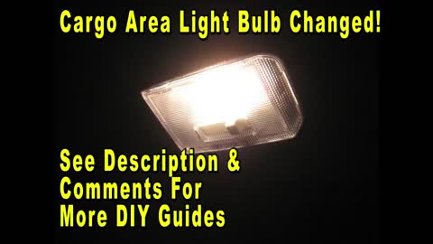 Toyota 4Runner How To Change Cargo Area Light Bulbs 5th Generation 2010 To 2023