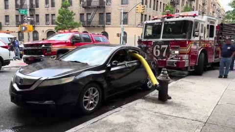 This is what happens when you park in front of a fire hydrant