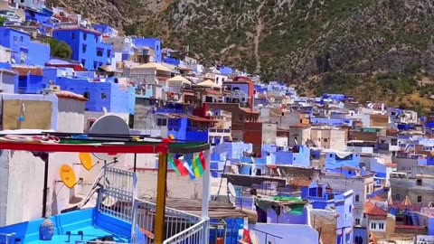 The blue city chefchaouen Morocco