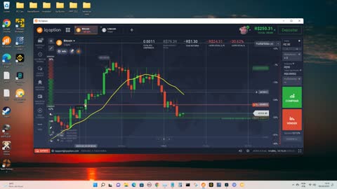 Investindo em cryptos pelo IQ Option...