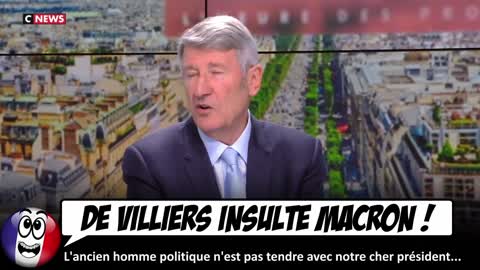 Macron est un enfant PAS FINI !. Philippe De Villiers y va fort sur le plat