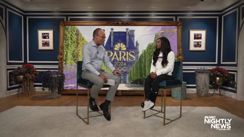 Simone Biles and Lester Holt one-on-one at Paris Olympics