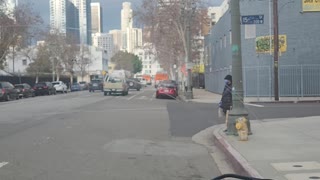 LIVE-Drive To Skid Row Downtown Los Angeles