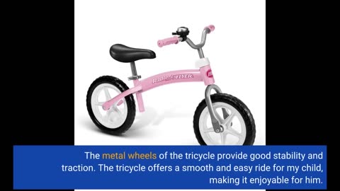 Read Reviews: Radio Flyer Big Pink Classic Tricycle, Toddler Trike, Tricycle for Toddlers Age 2...