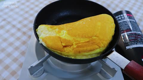 달걀3개로 폭신폭신한 수플레 오믈렛 만들기 '' souffle omelette