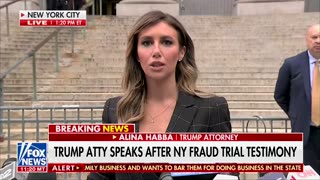 Trump attorney Alina Habba speaks outside New York City courthouse