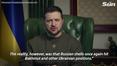 Zelensky says Russia did not keep ceasefire and shelled Bakhmut in latest message