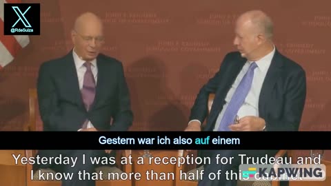 WEF Klaus Schwab: "Wir durchdringen Kabinette."