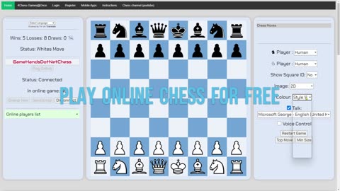 Play chess on our free web platform