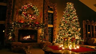 2 Hours of The Best Classic Christmas Songs with fireplace and beautiful background