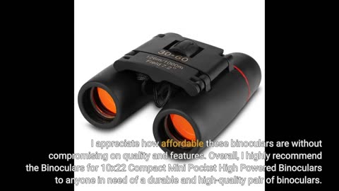 See Remarks: Binoculars for 10x22 Compact Mini Pocket High Powered Binoculars, Waterproof Small...