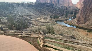 Central Oregon – Smith Rock State Park – Looking Down on Trail – 4K