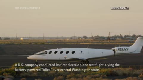 US company conducts electric plane test flight