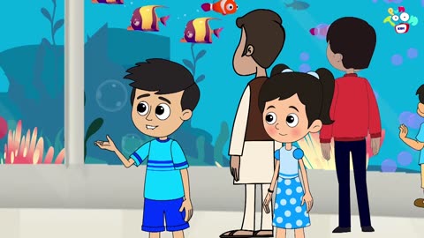 Aquarium visit kids story cartoon story for kids