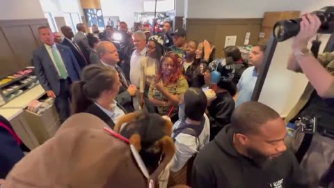 The Lord's Chicken" President Trump makes a heartwarming stop at an Atlanta Chik-Fil-A